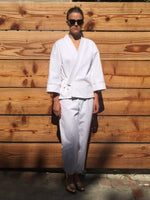 Load image into Gallery viewer, JUDO JACKET IN WHITE COTTON DENIM
