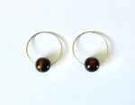 Load image into Gallery viewer, LARGE WOOD ORB EARRINGS
