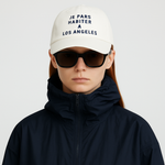 Load image into Gallery viewer, JE PARS HABITER A LOS ANGELES ANNIVERSARY CAP - BLANC
