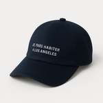 Load image into Gallery viewer, JE PARS HABITER A LOS ANGELES ANNIVERSARY CAP - NAVY
