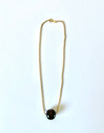 Load image into Gallery viewer, MINI BALLER CHAIN NECKLACE WITH WOOD ORB
