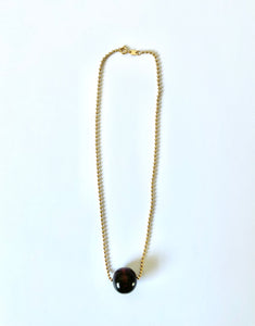 MINI BALLER CHAIN NECKLACE WITH WOOD ORB