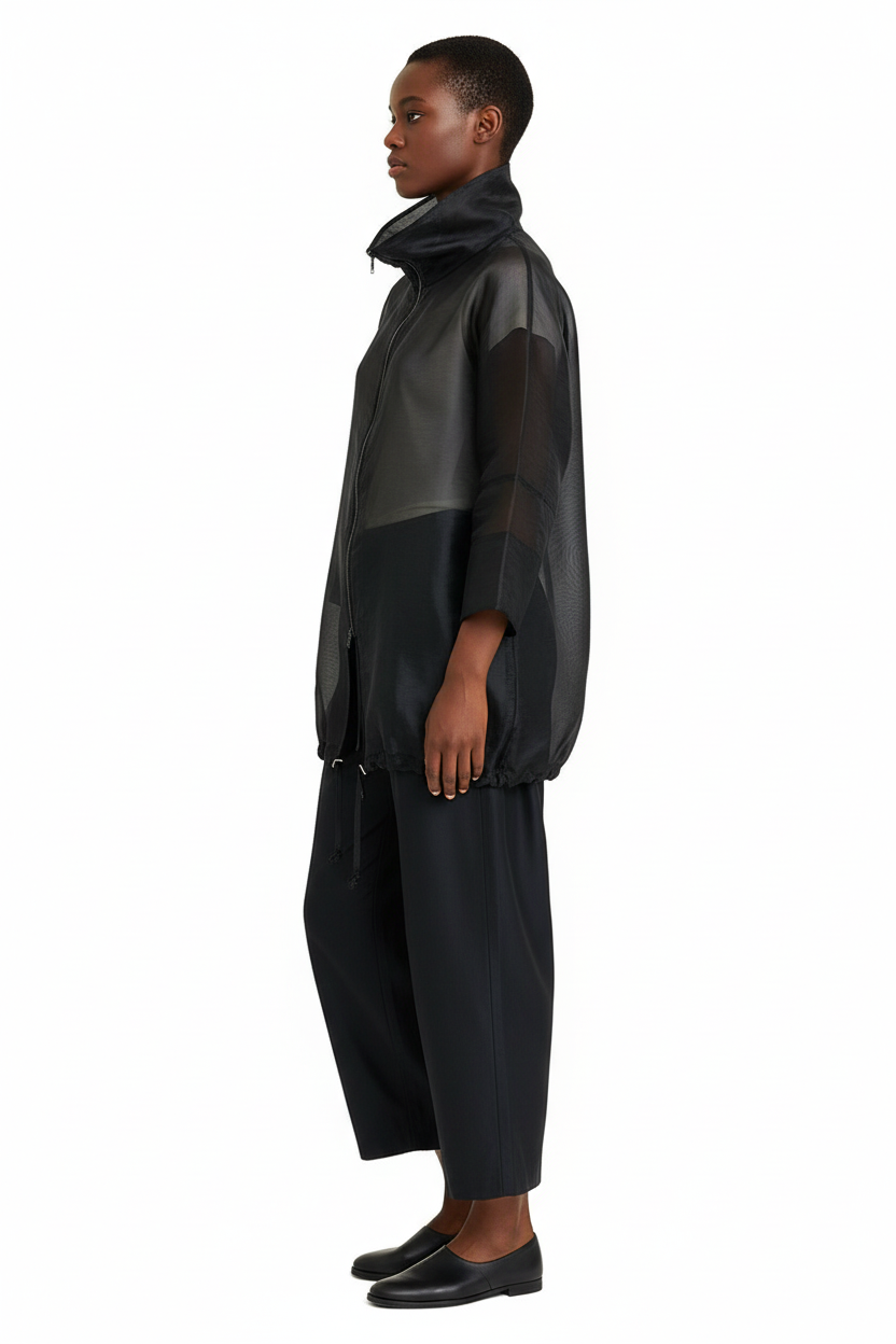 Black Organza Navigation Jacket Editorial