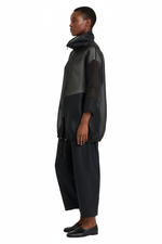 Load image into Gallery viewer, Black Organza Navigation Jacket Editorial
