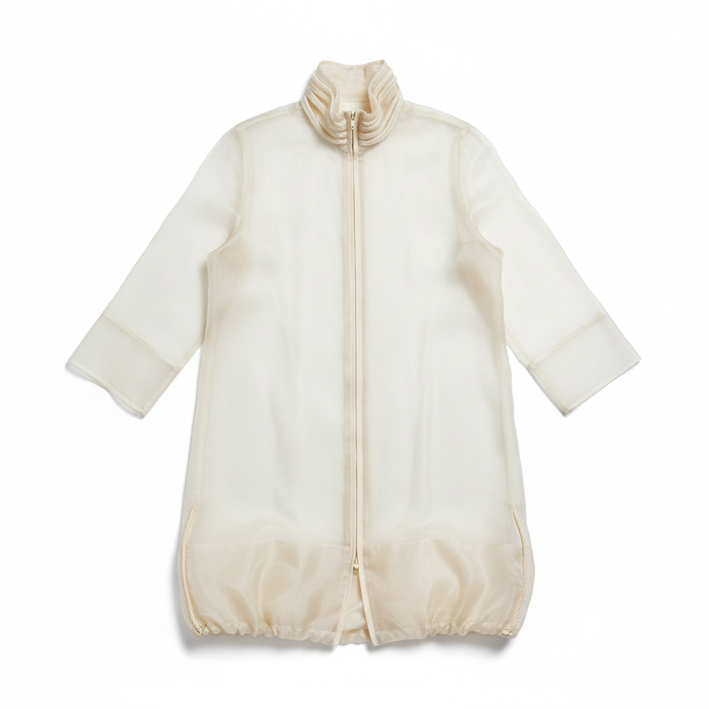 Ecru Long Navigation Jacket Flat