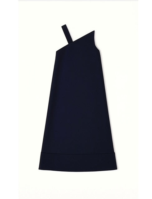 LONG SAIL DRESS IN SILK WOOL