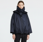 Load image into Gallery viewer, Midnight navy blue jacket - editorial model shot
