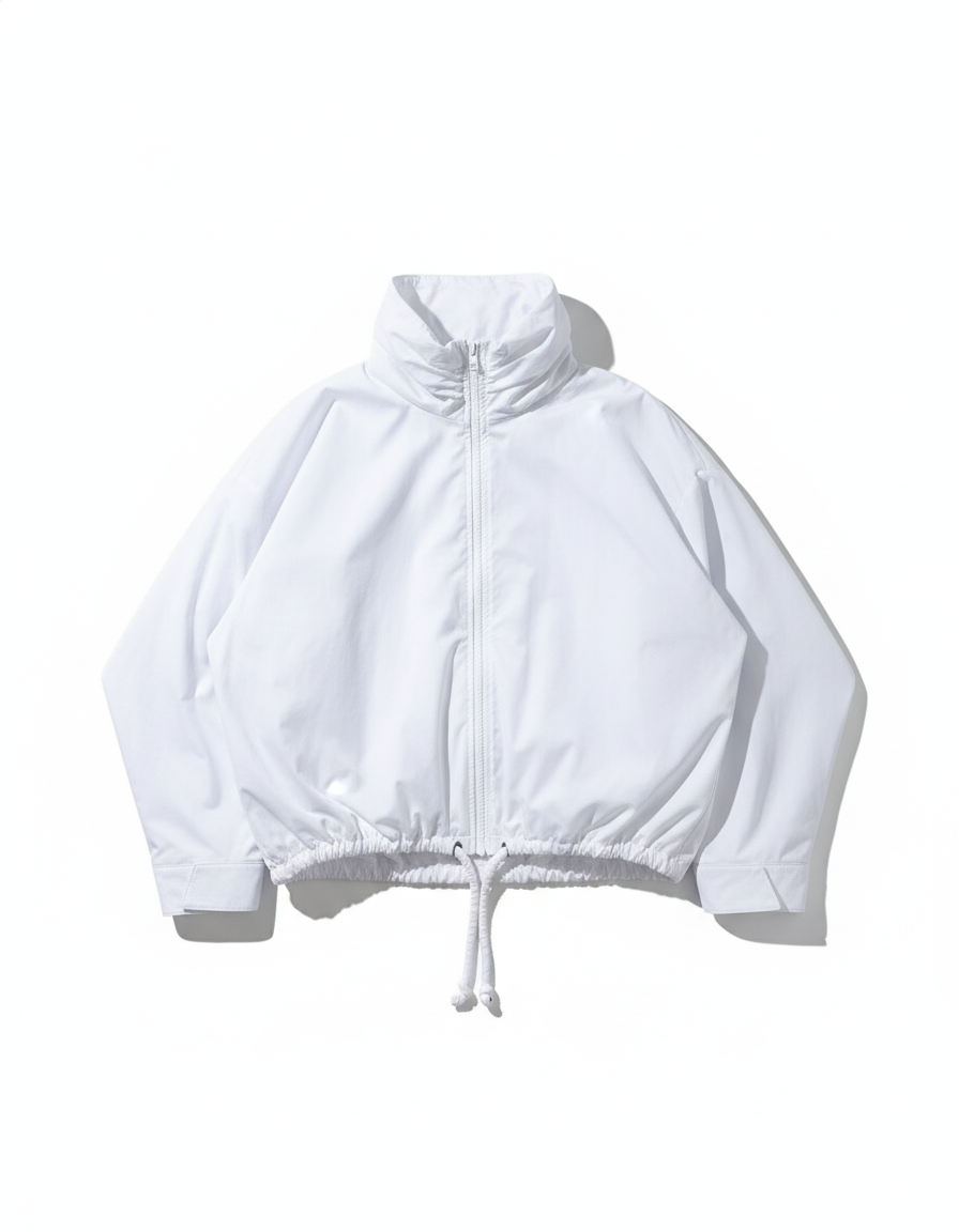 White jacket - white zipper